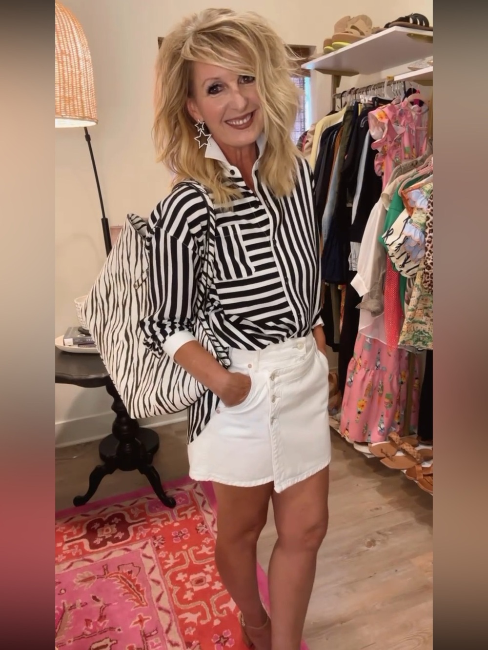 White Asymmetrical Mini Skirt - Picture 5 of 13